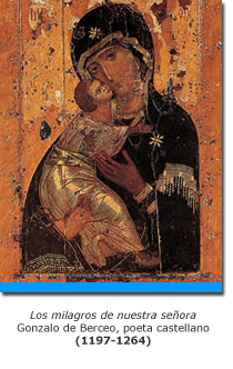 Ícono medieval de la virgen