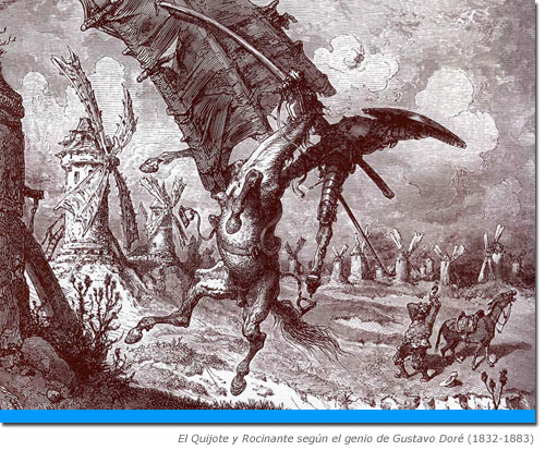 La aventura de los molinos, según Gustavo Doré