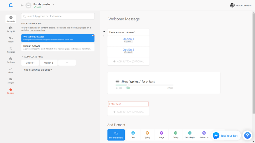 Cómo armar un bot para Facebook Messenger utilizando&nbsp;Chatfuel