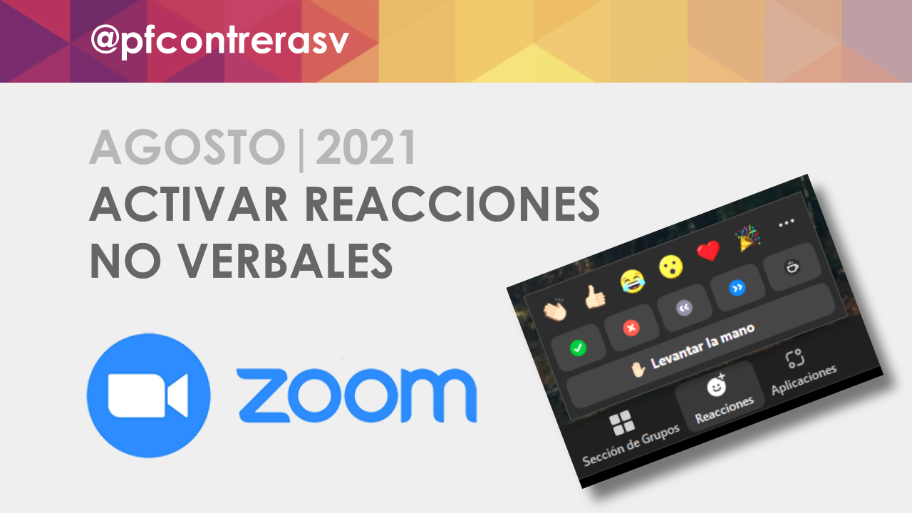 Cómo usar las reacciones no verbales en Zoom